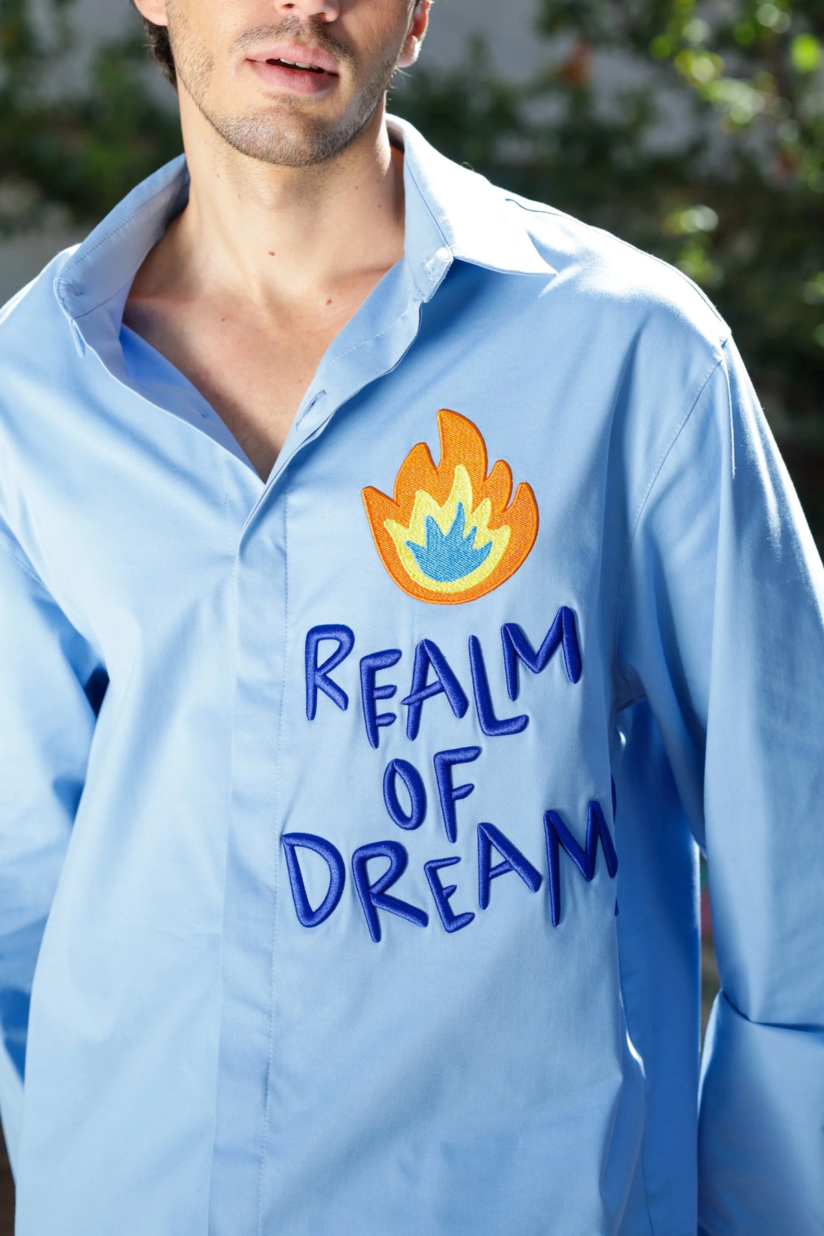 REALM OF DREAMS UNISEX GÖMLEK - LAVANTA MAVİ