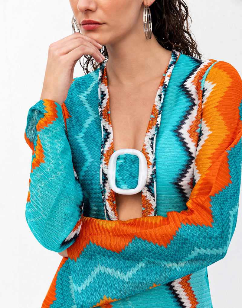 Zikzak Desenli Beachwear
