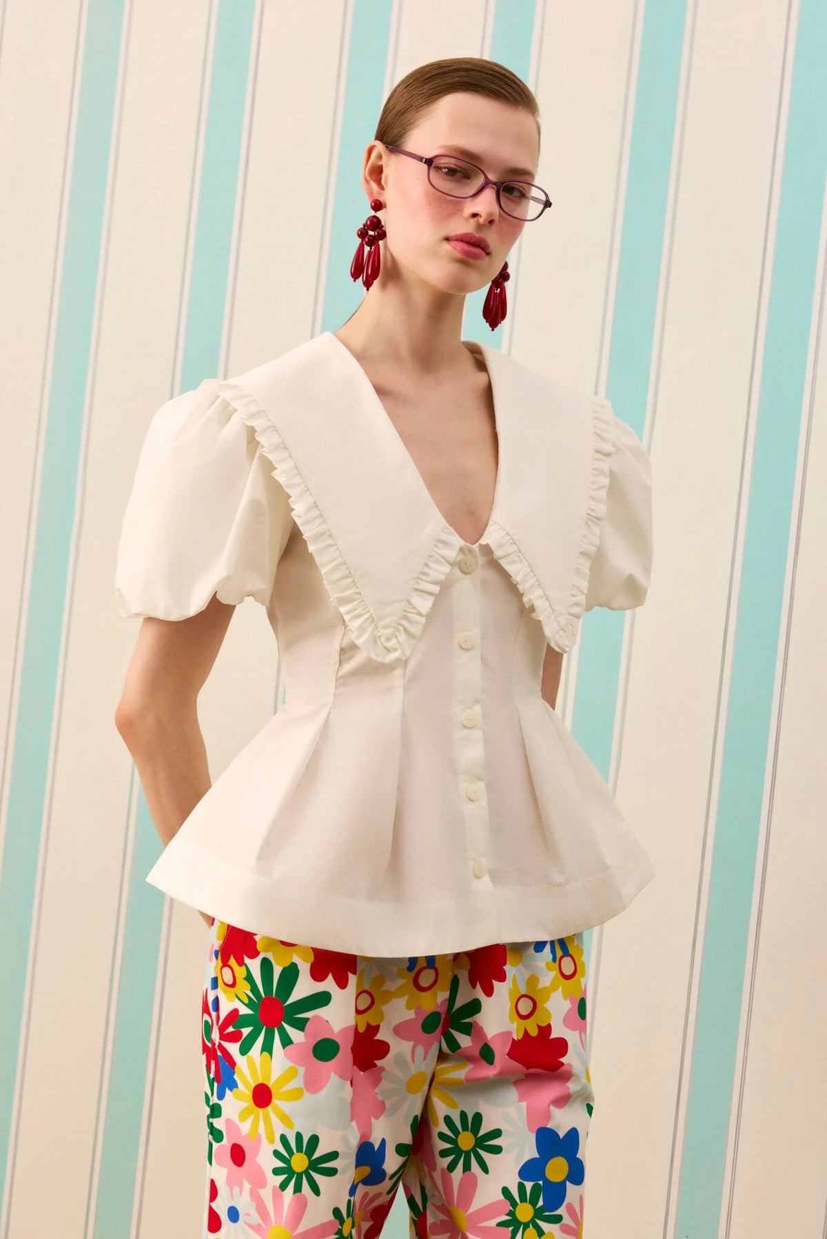 MODERN MUSE PEPLUM GÖMLEK