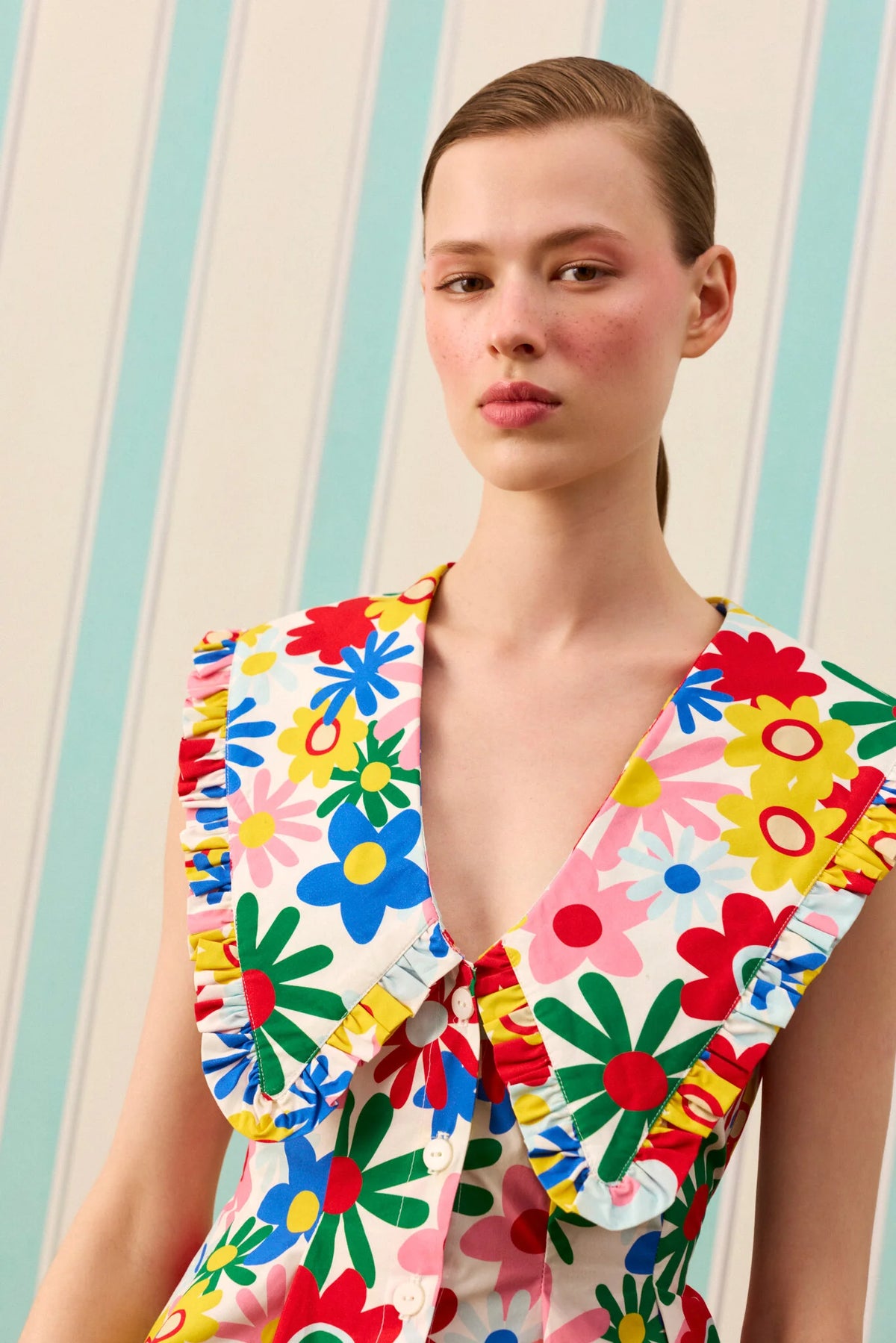 COLOR POP PEPLUM GÖMLEK