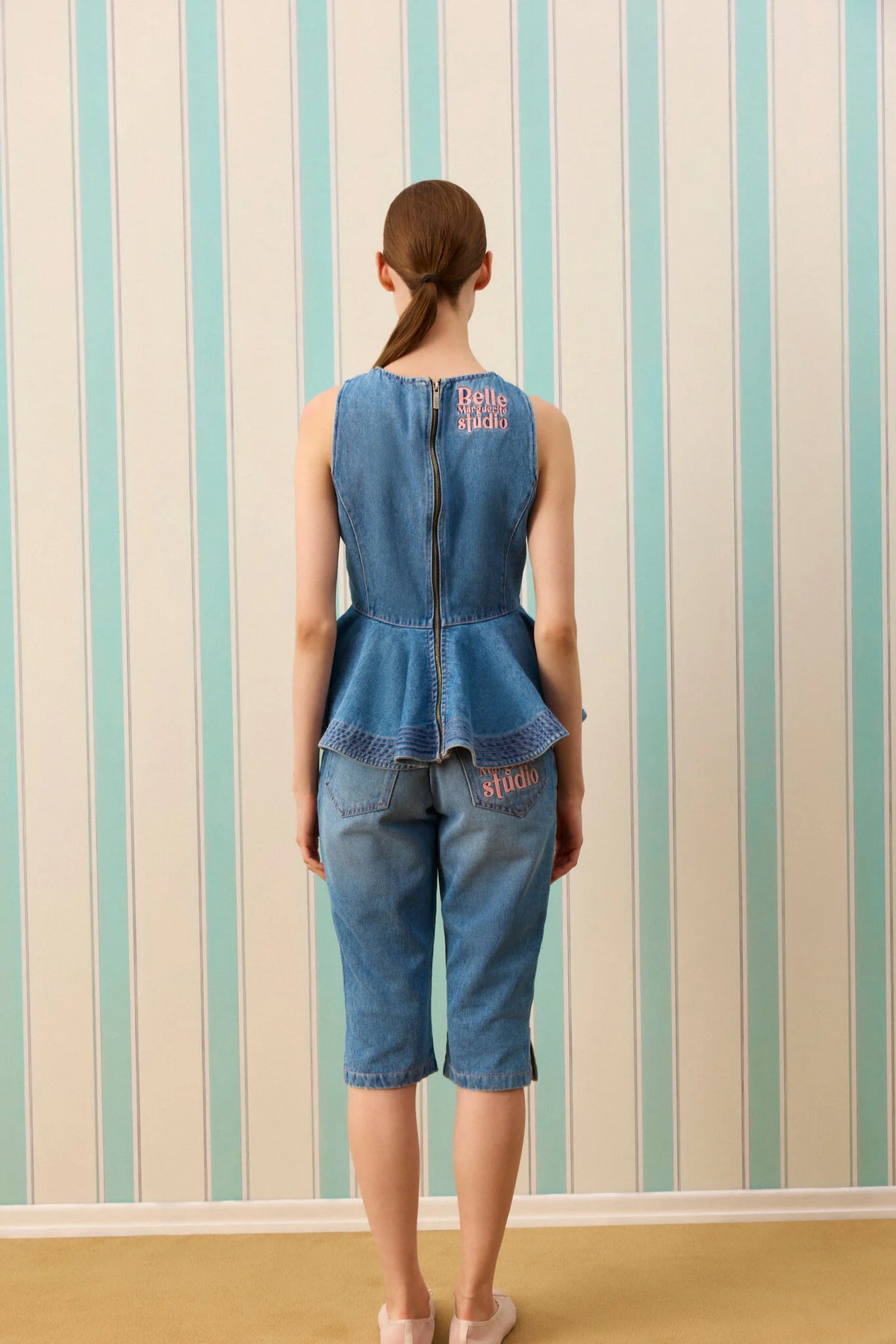 STELLA SILK TOUCH KORSE DENİM KAPRİ