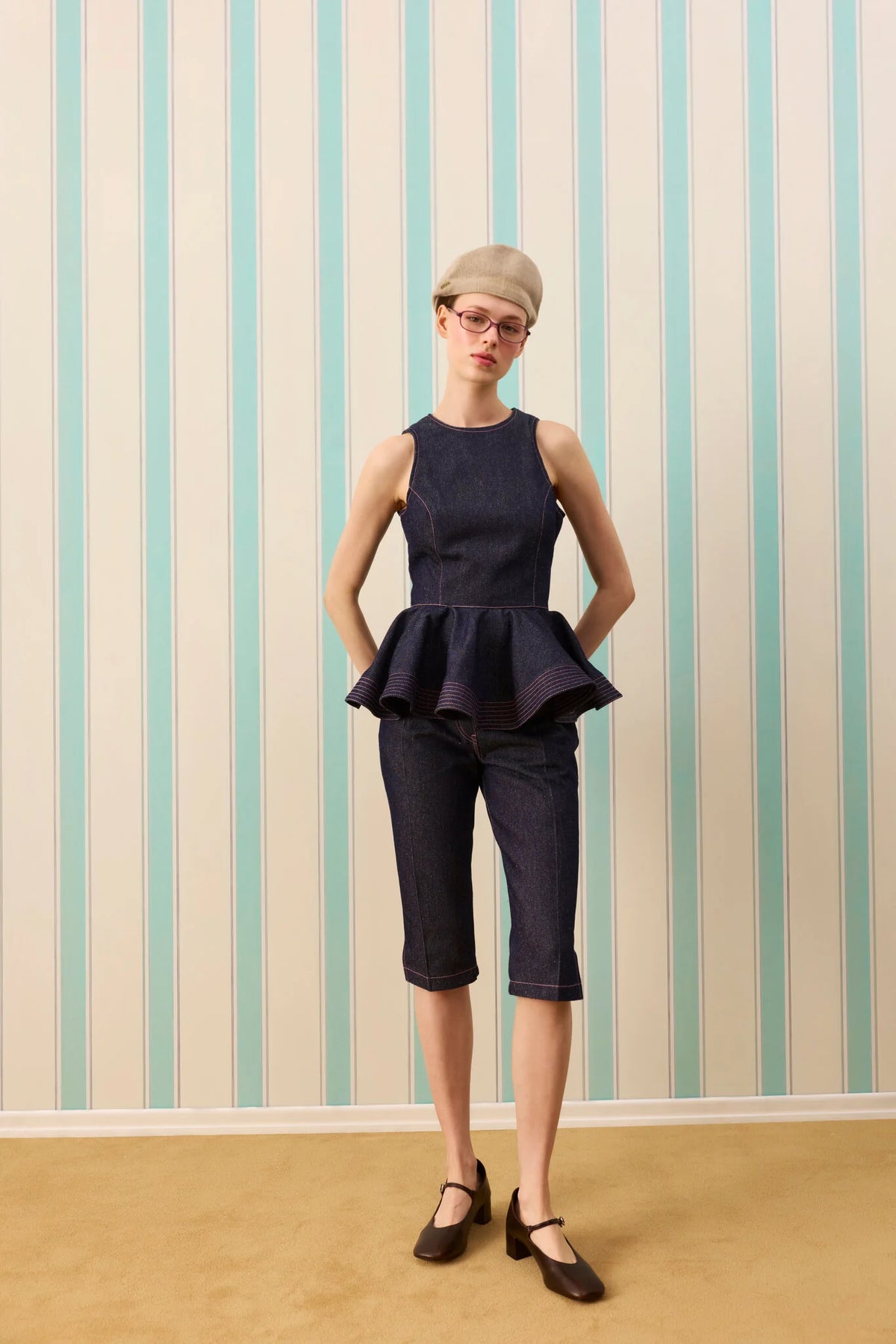 DARK STELLA SILK TOUCH KORSE DENİM KAPRİ