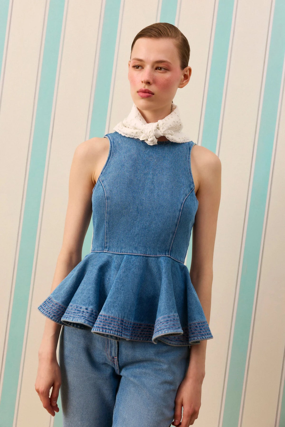 MARGOT SILK TOUCH DENİM BLUZ