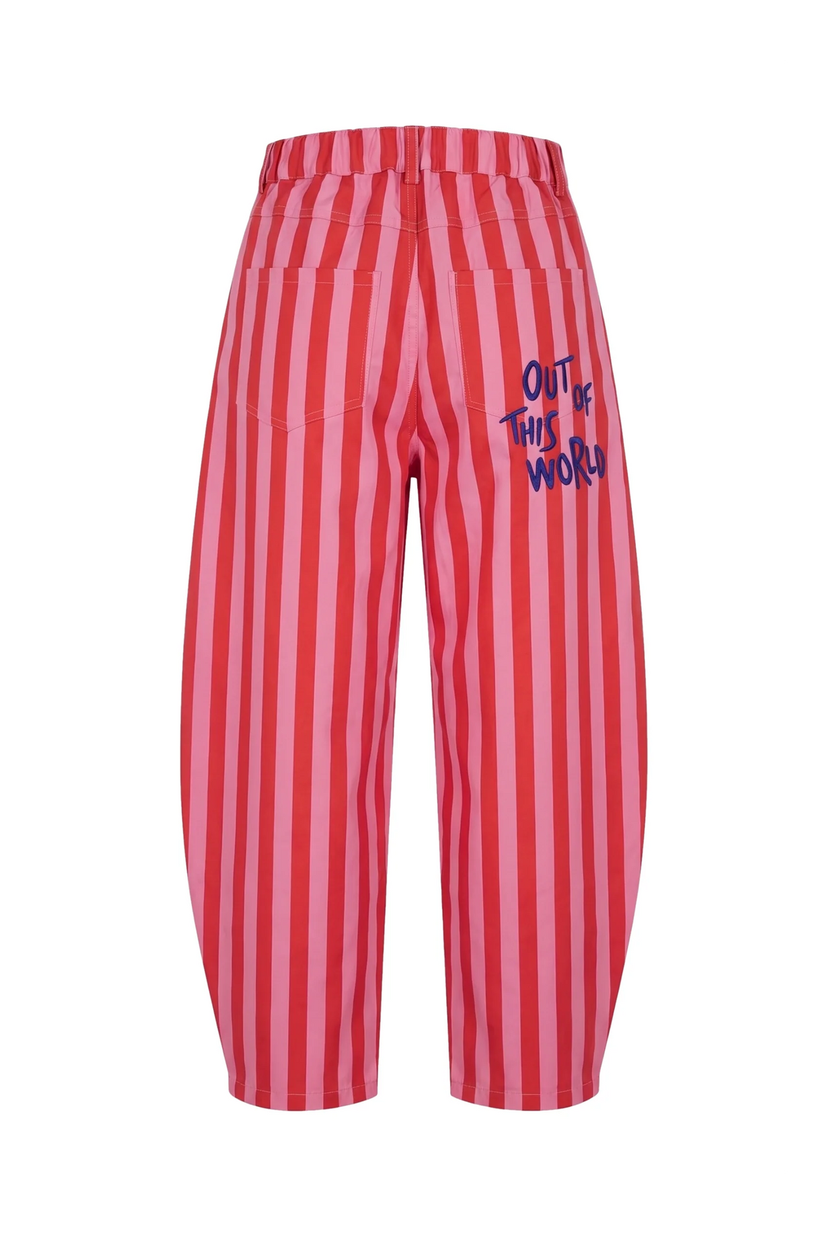OUTSCAPE BALON PANTOLON - PEMBE KIRMIZI ÇİZGİLİ
