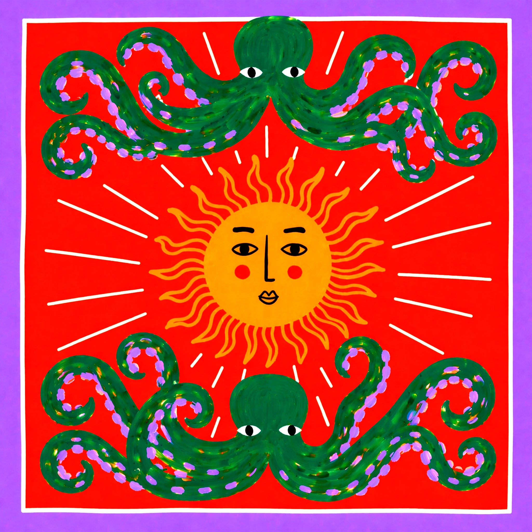 SUN WITH OCTOPUS PAREO