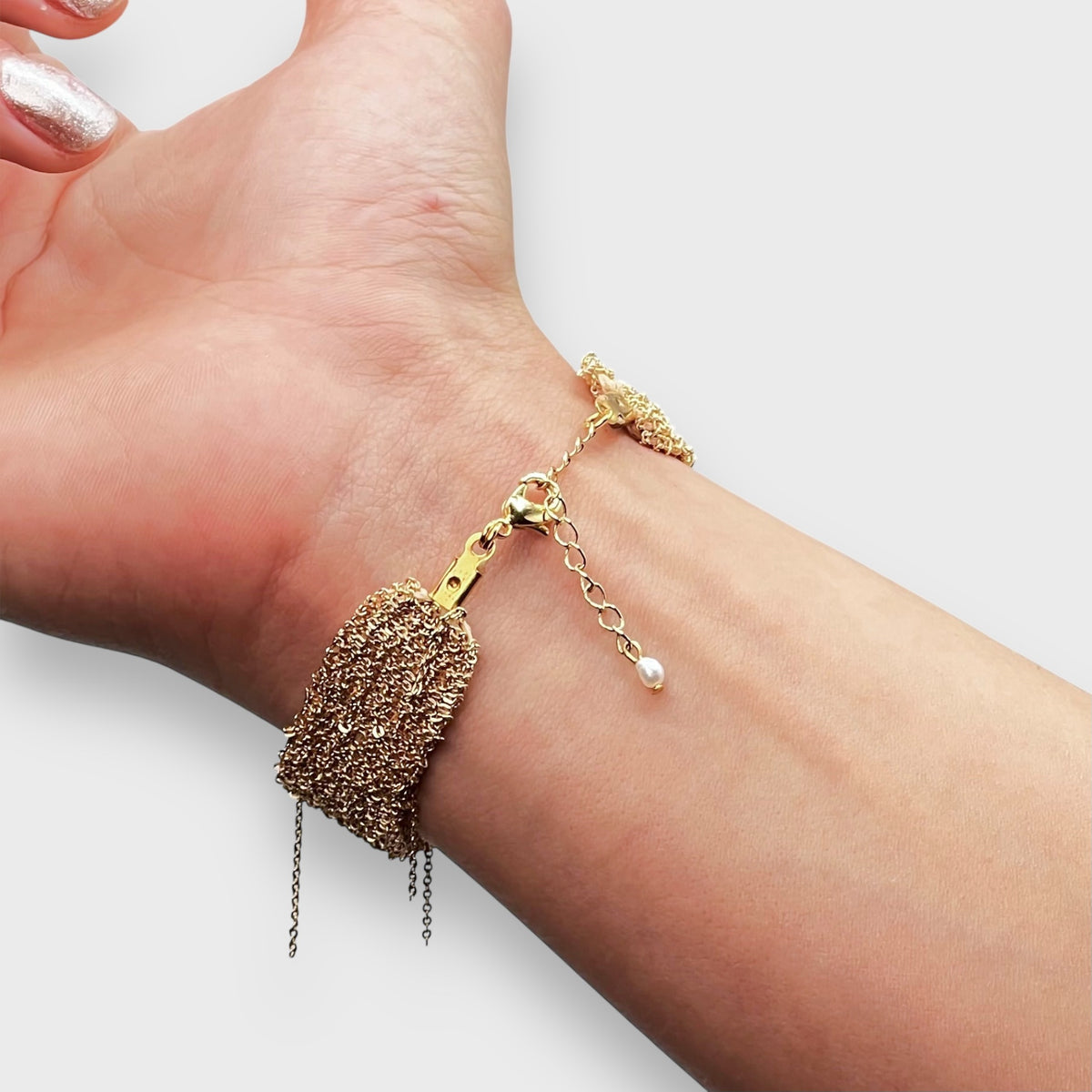 Woven Gold Dokuma Bileklik – L