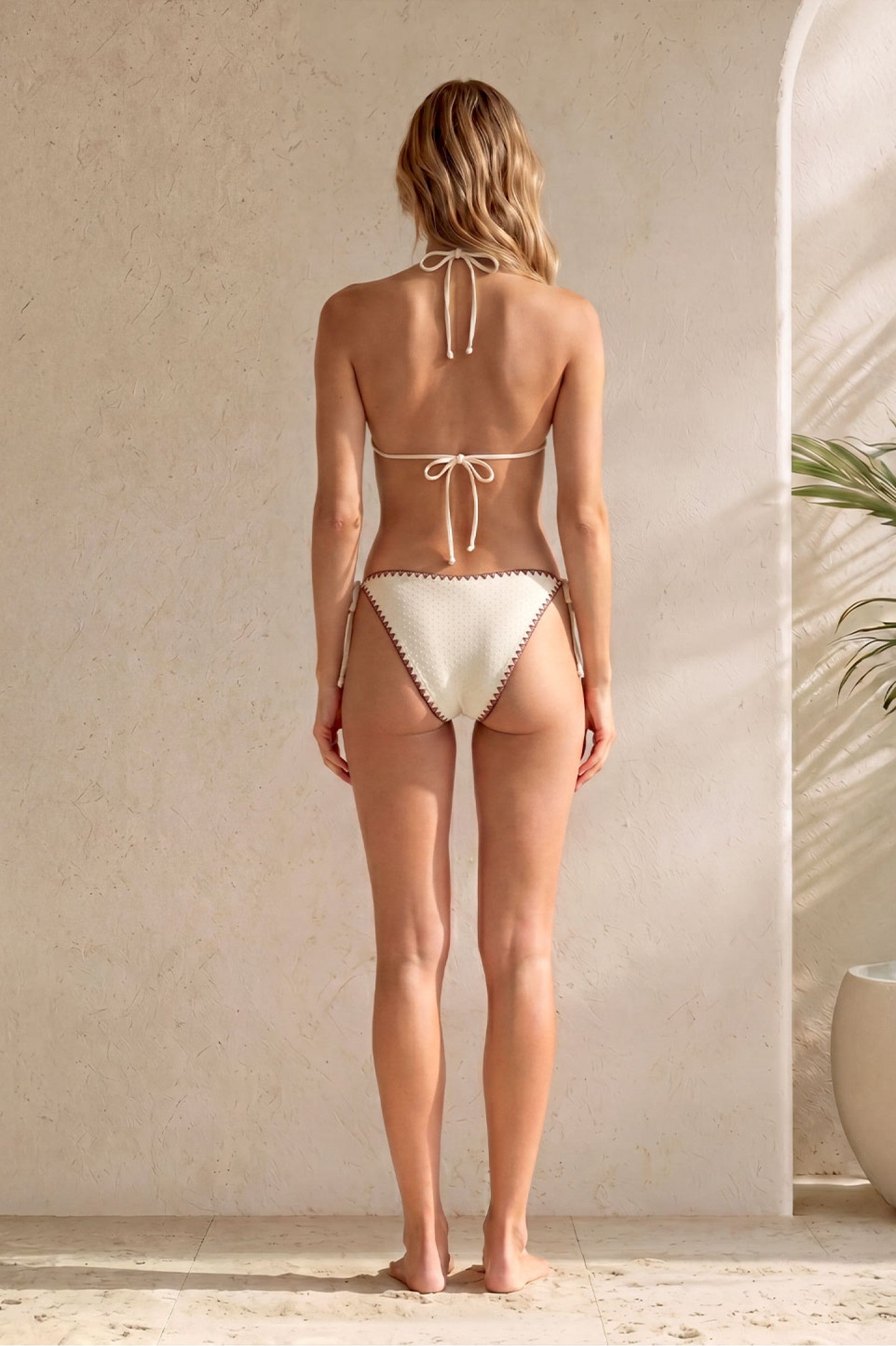 Nova Embroidered Triangle Burgundy Bikini