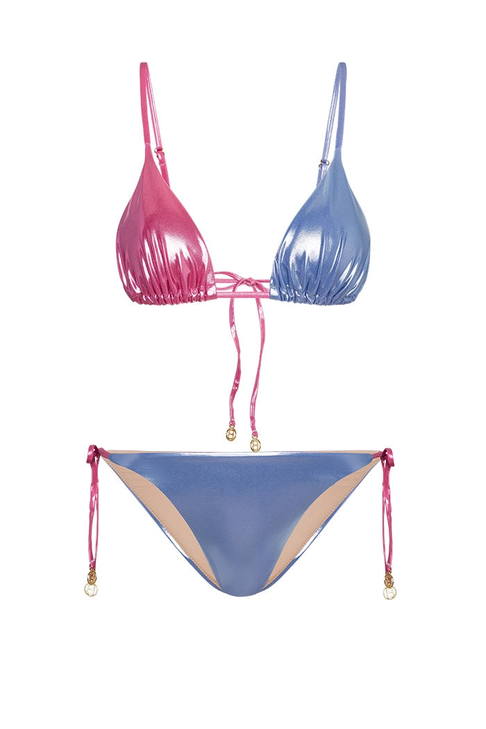 Amargosa Üçgen Bikini Takımı Shiny Pink And Lilac