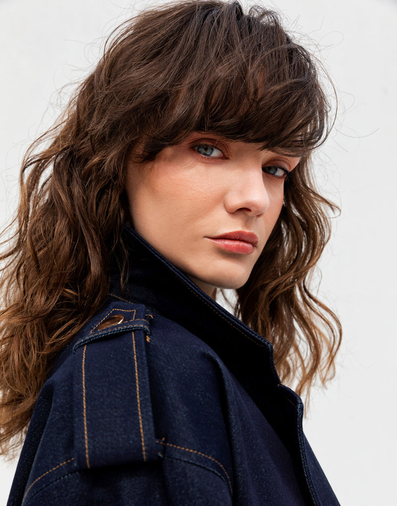 Allsences Lacivert Denim Ceket