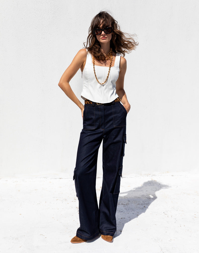 Allsences Lacivert Denim Pantolon