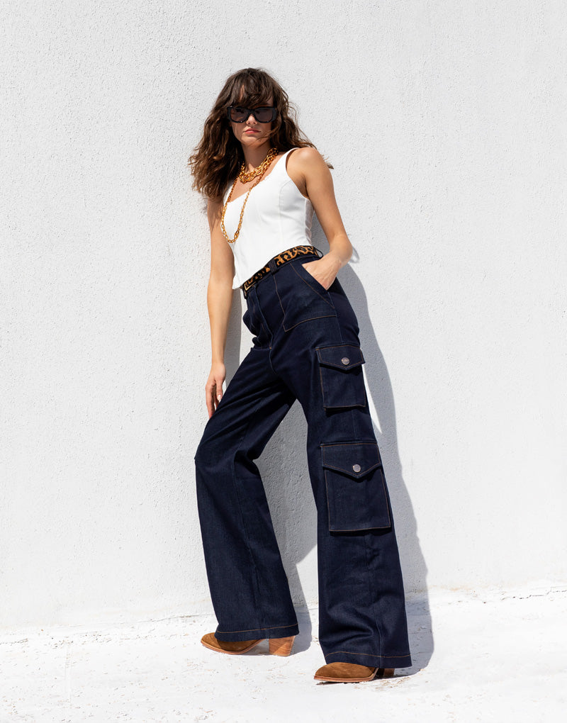 Allsences Lacivert Denim Pantolon