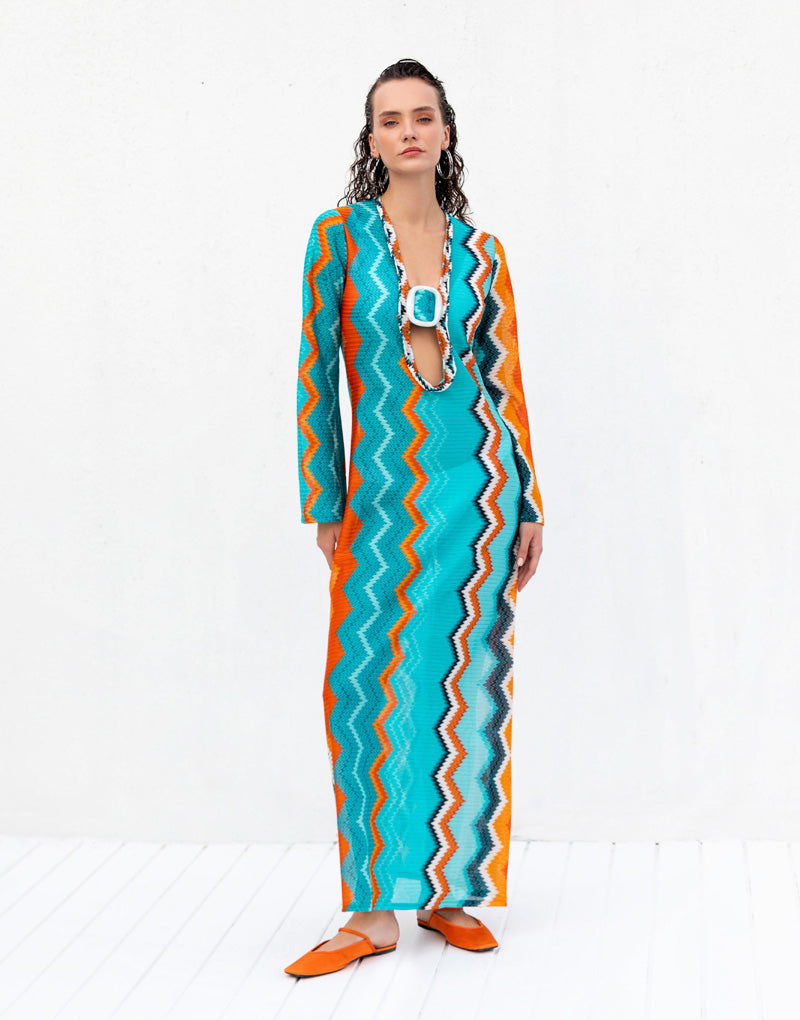 Zikzak Desenli Beachwear