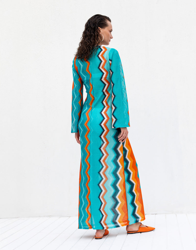 Zikzak Desenli Beachwear