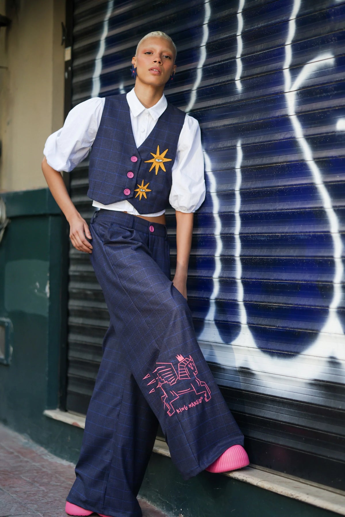 DREAM ON UNISEX PANTOLON - MAVİ EKOSE