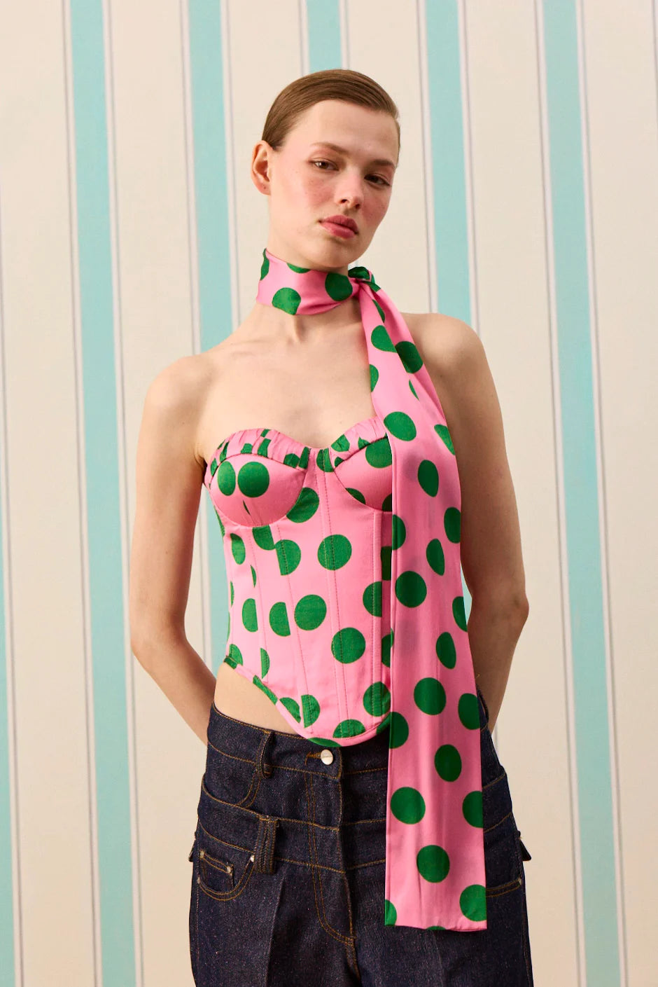 CANDY DOT İPEK FULAR