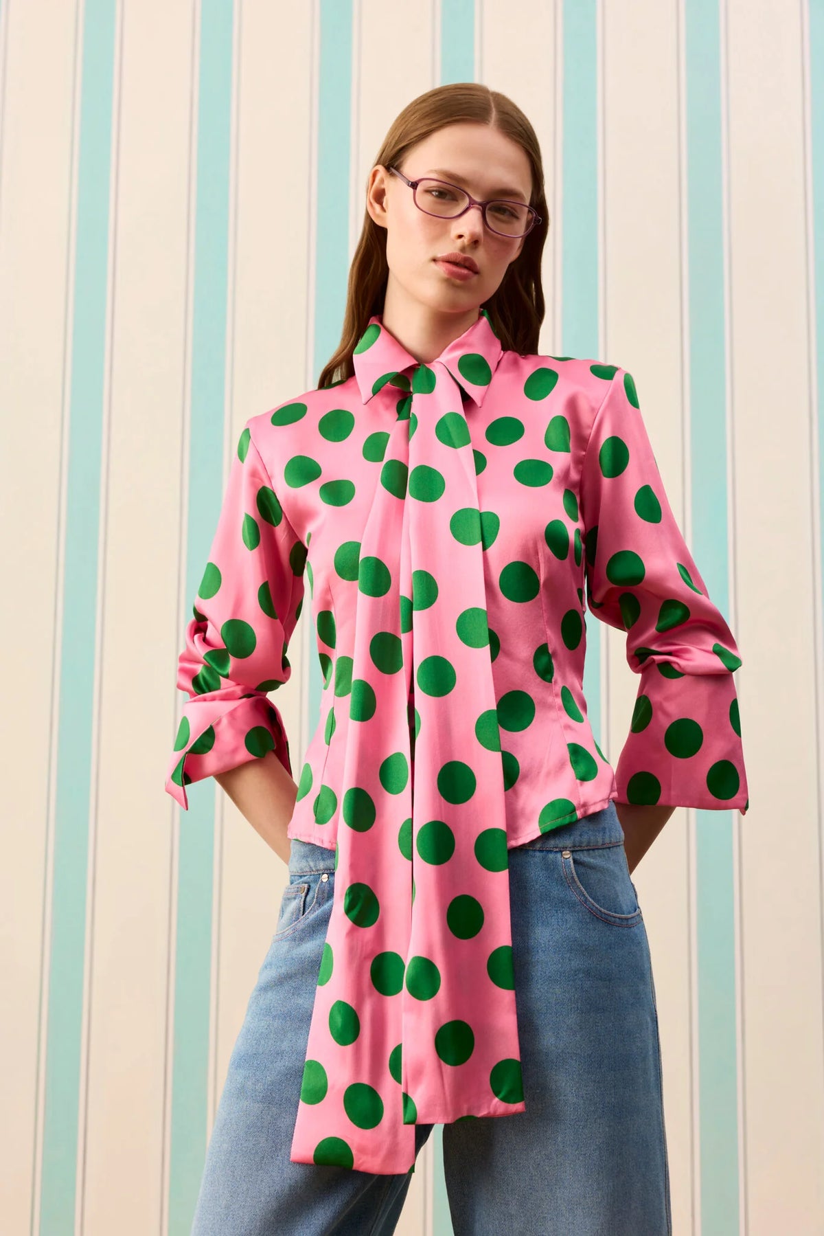 CANDY DOT İPEK GÖMLEK