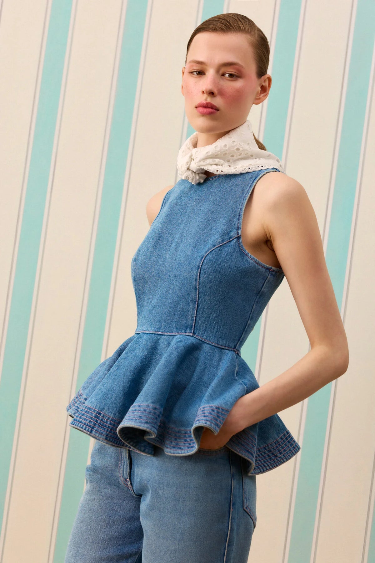 MARGOT SILK TOUCH DENİM BLUZ