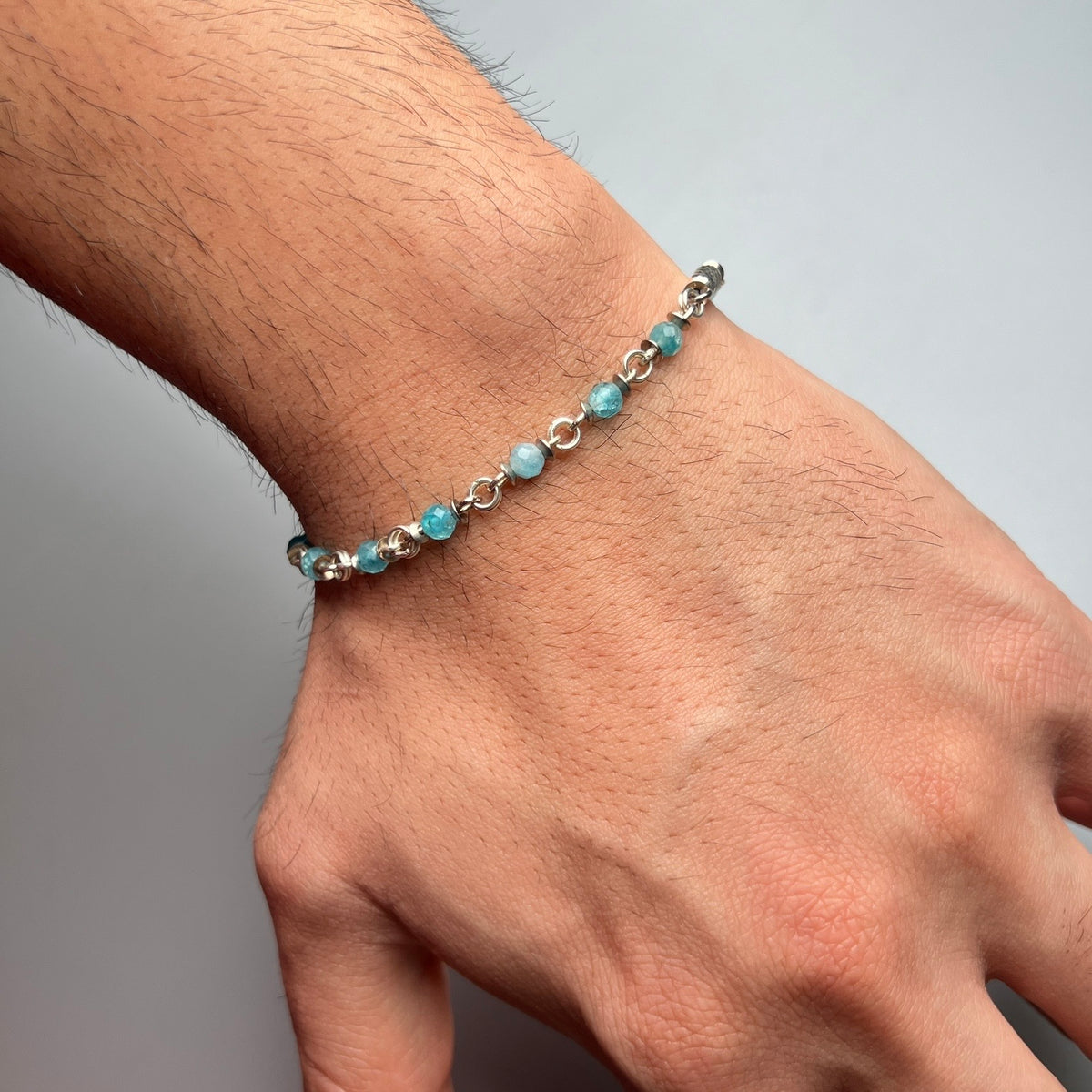 Quavo Silver & Blue – Unisex Bileklik