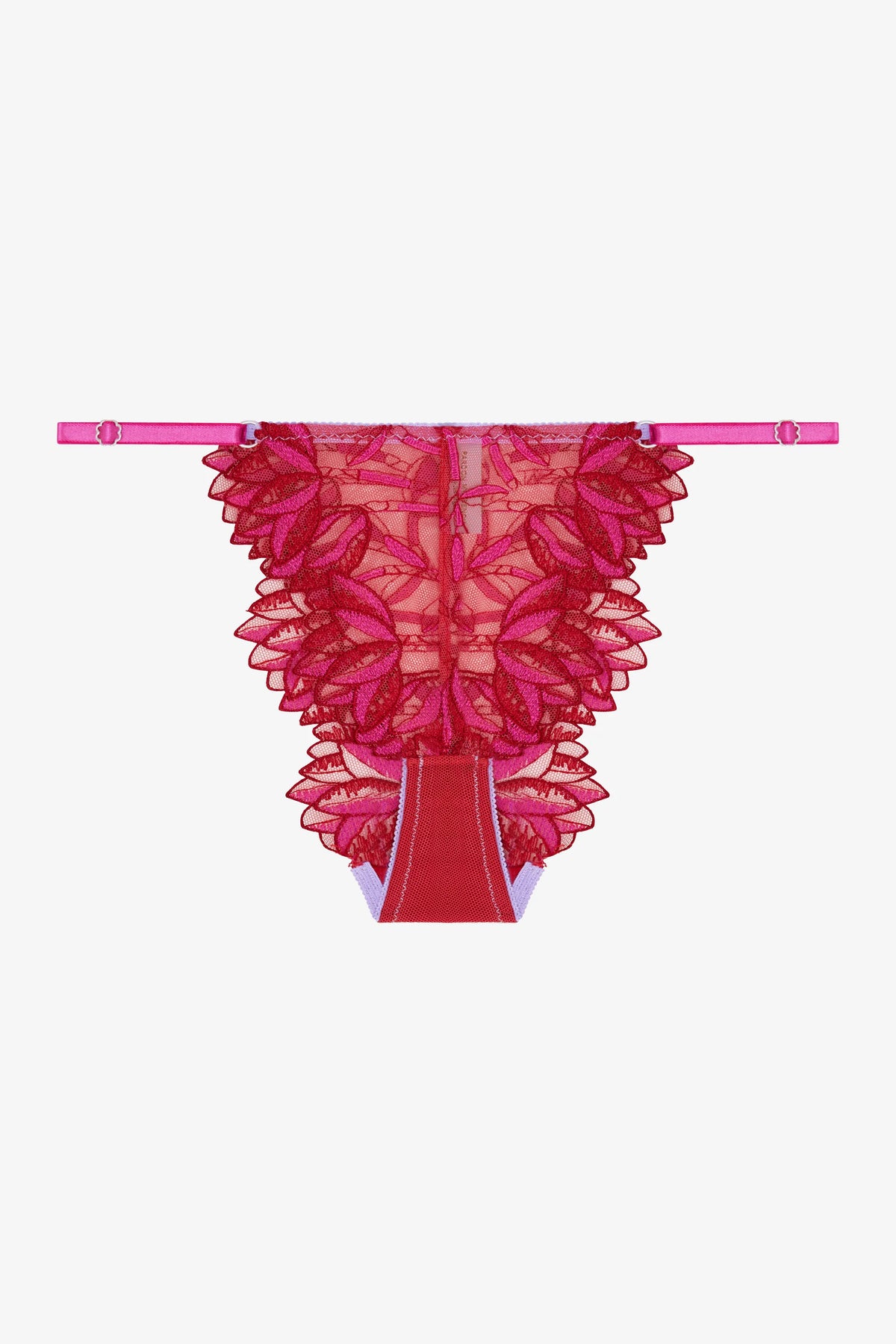 FLAMMÉE - RED PİNK FLORAL PRİNT BRAZİLİAN