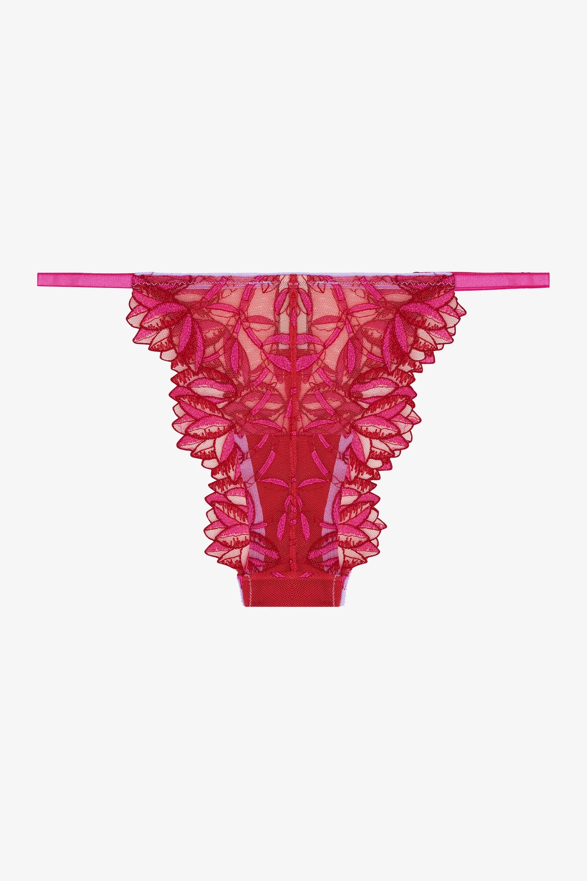 FLAMMÉE - RED PİNK FLORAL PRİNT BRAZİLİAN