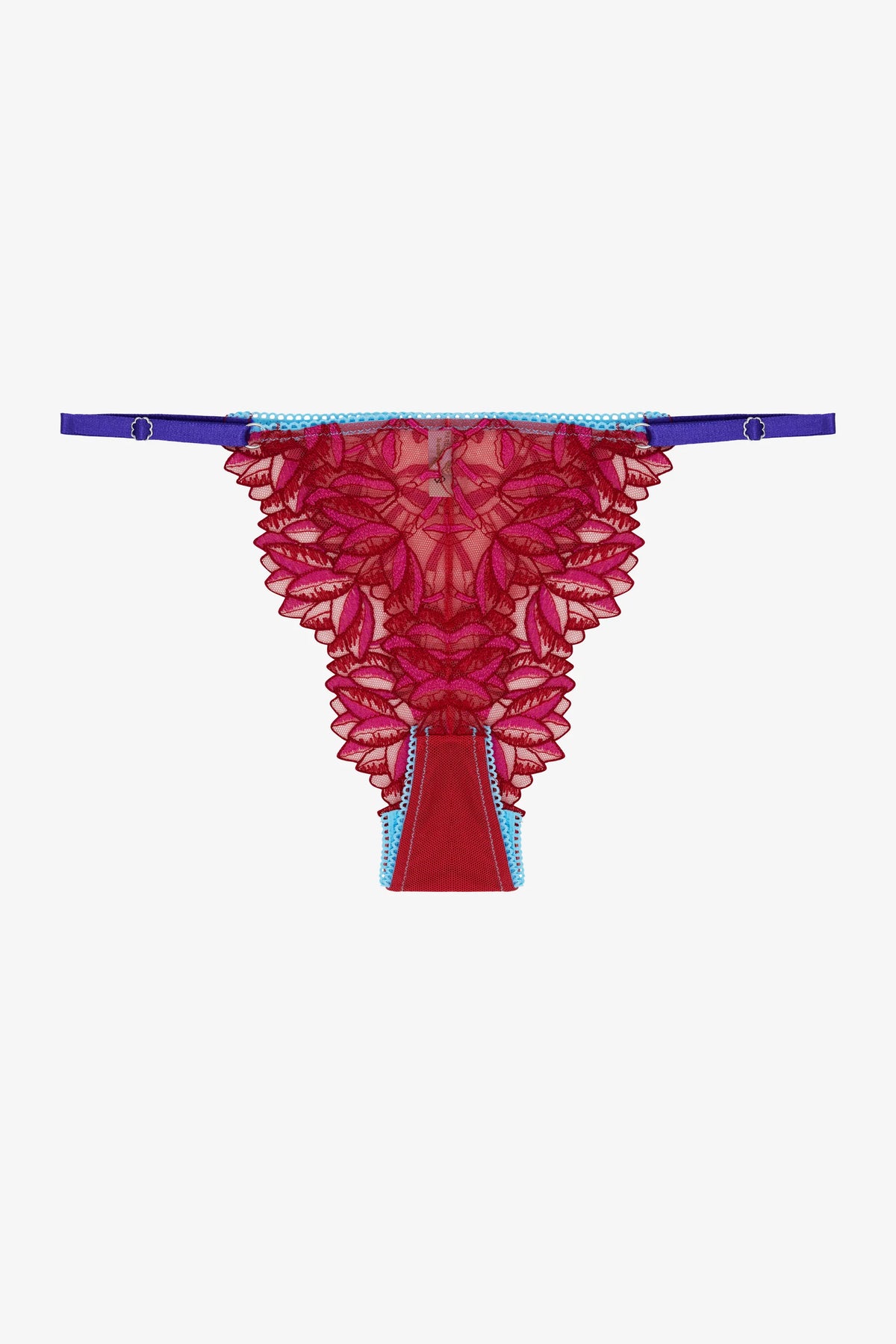 FÉLİNE - RED PURPLE FLORAL PRİNT BRAZİLİAN