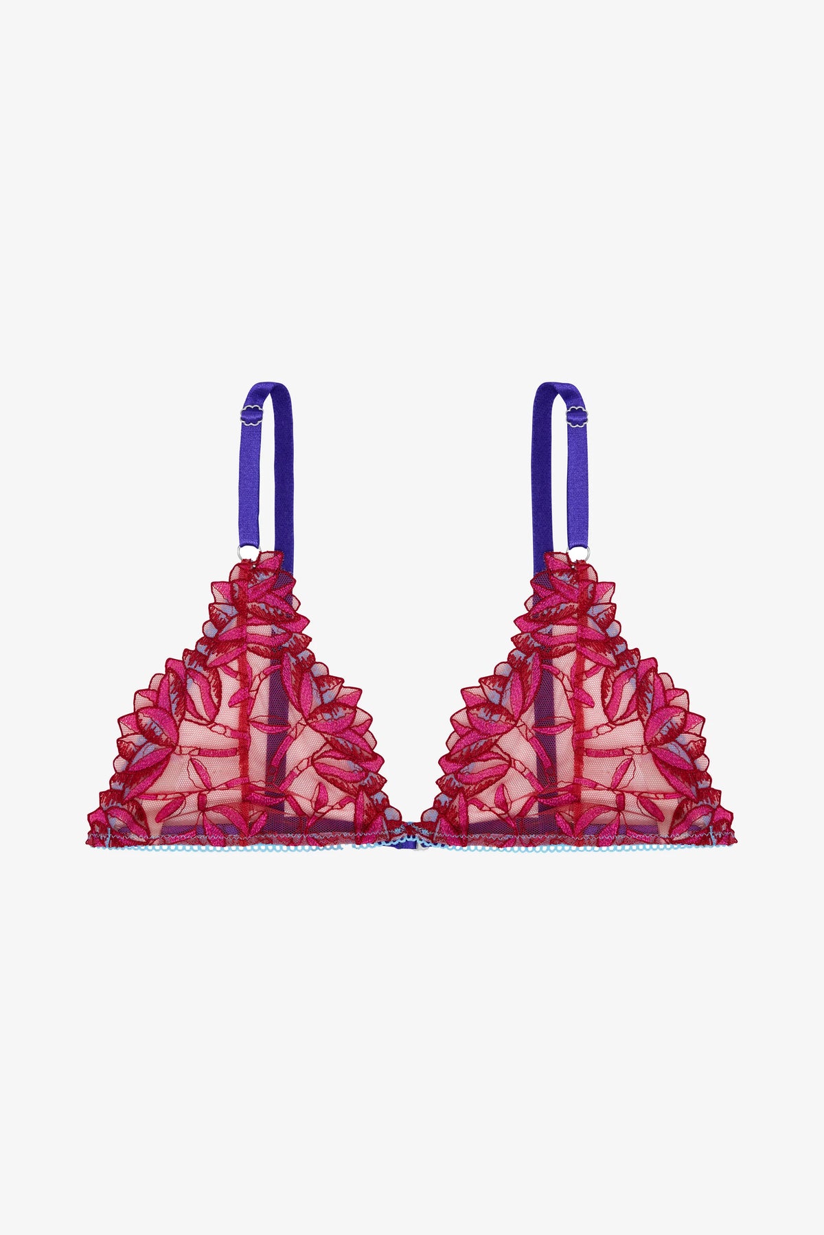 FÉLİNE - RED PURPLE FLORAL PRİNT BRALETTE