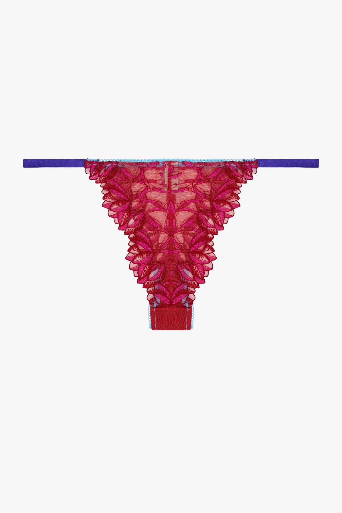 FÉLİNE - RED PURPLE FLORAL PRİNT BRAZİLİAN