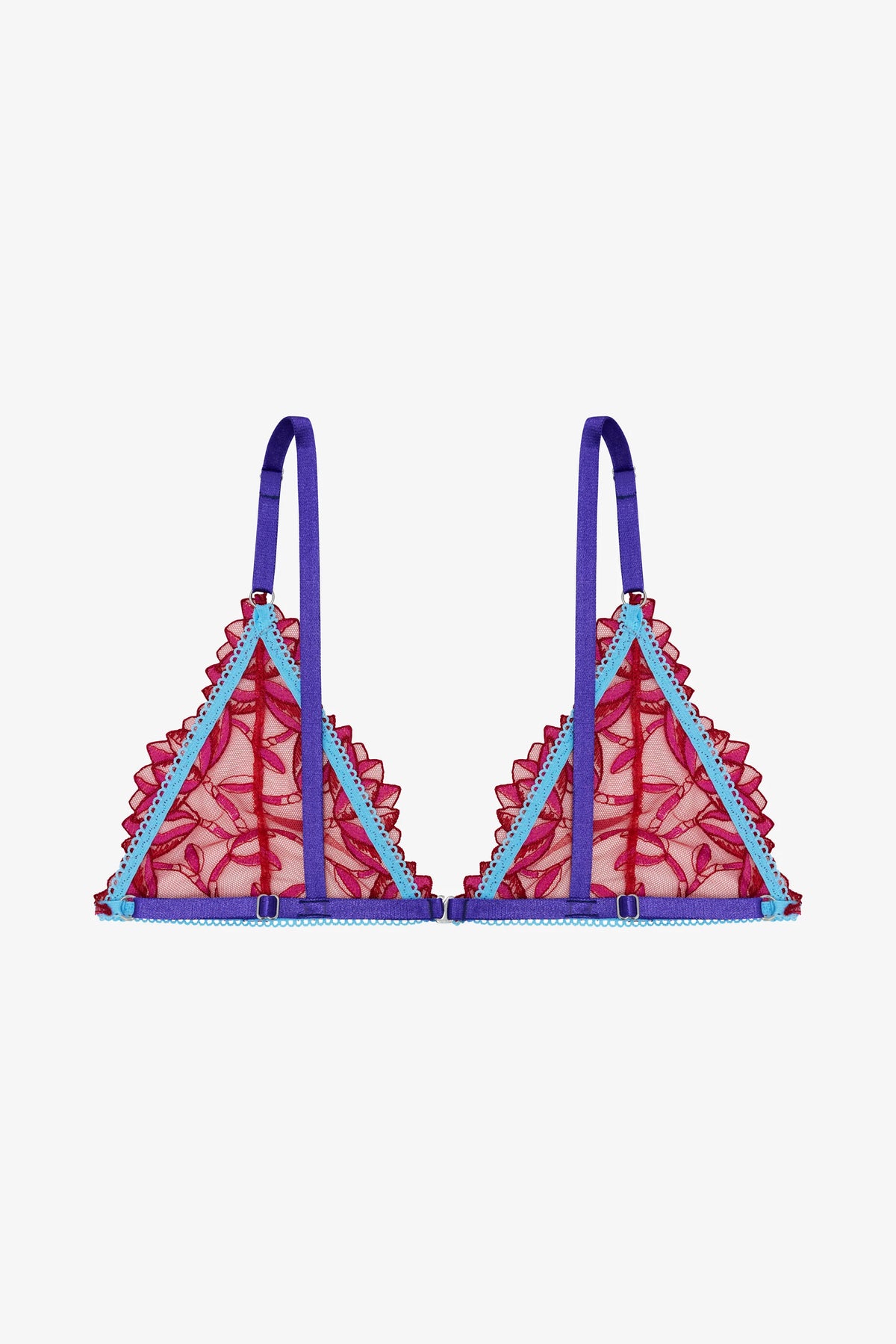FÉLİNE - RED PURPLE FLORAL PRİNT BRALETTE