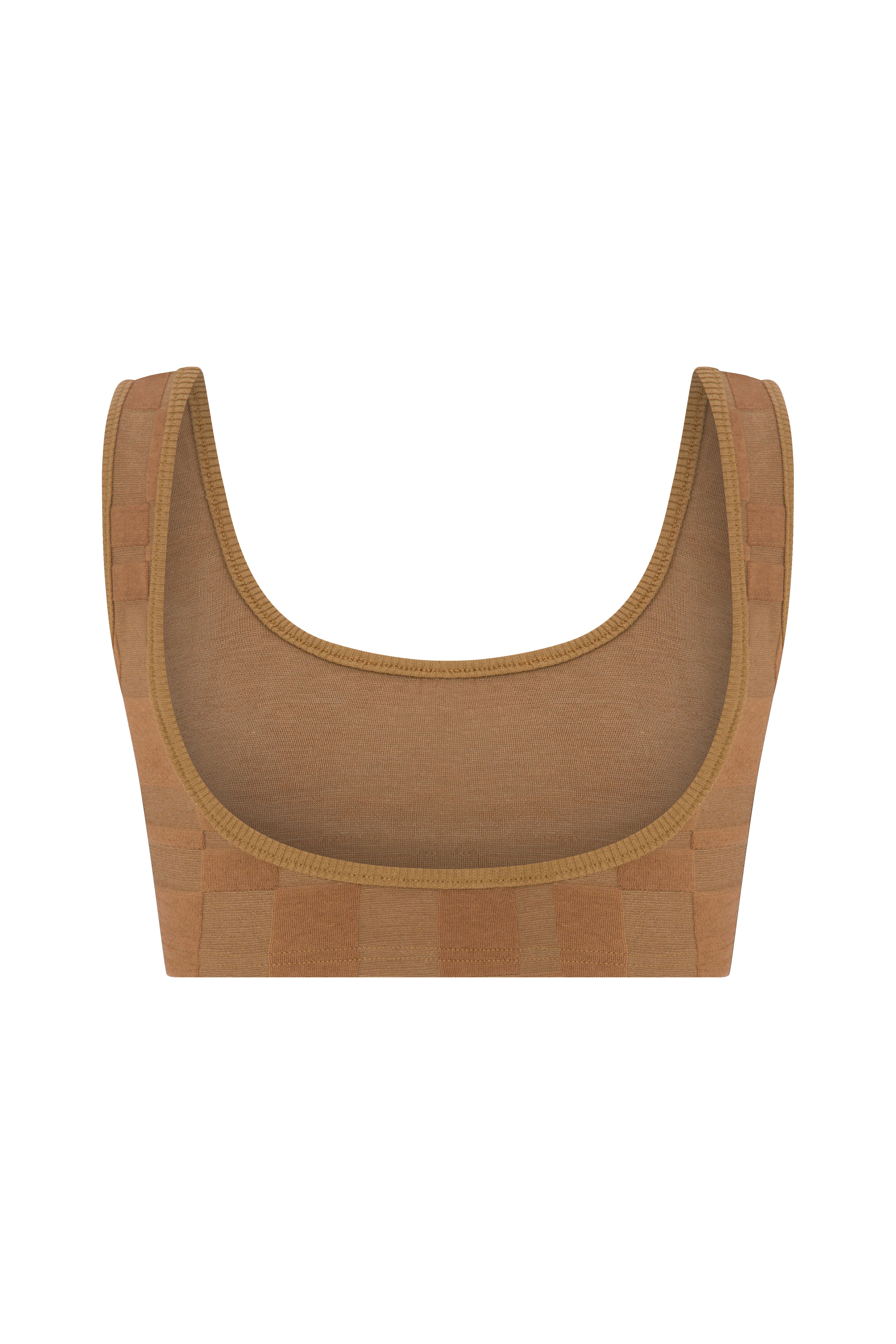 SQUARE BRA BROWN