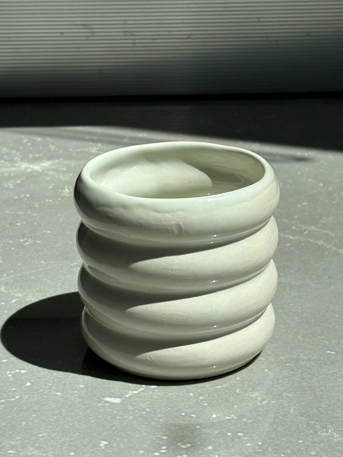 Ribbed Ivory Mug