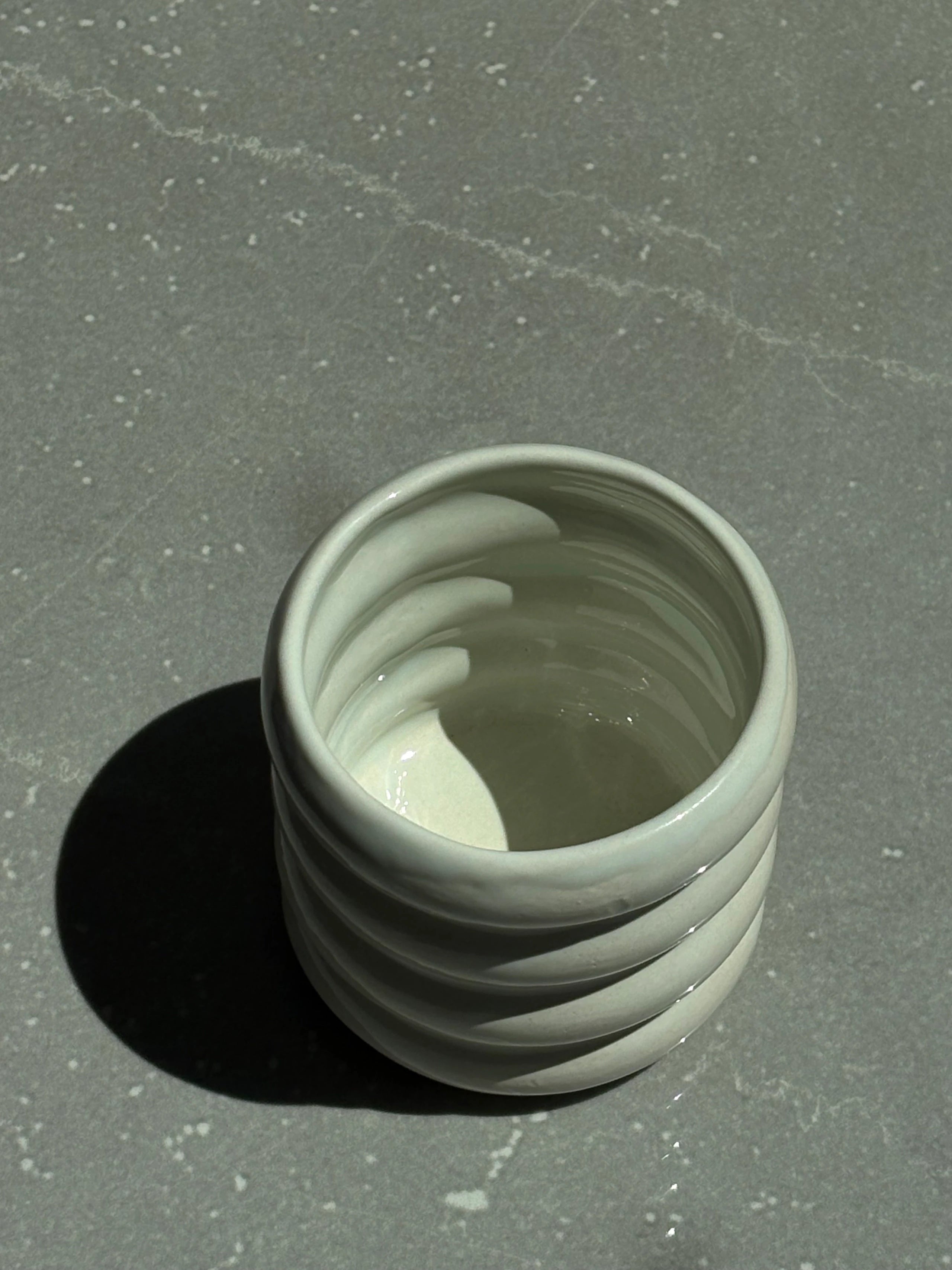 Ribbed Ivory Mug