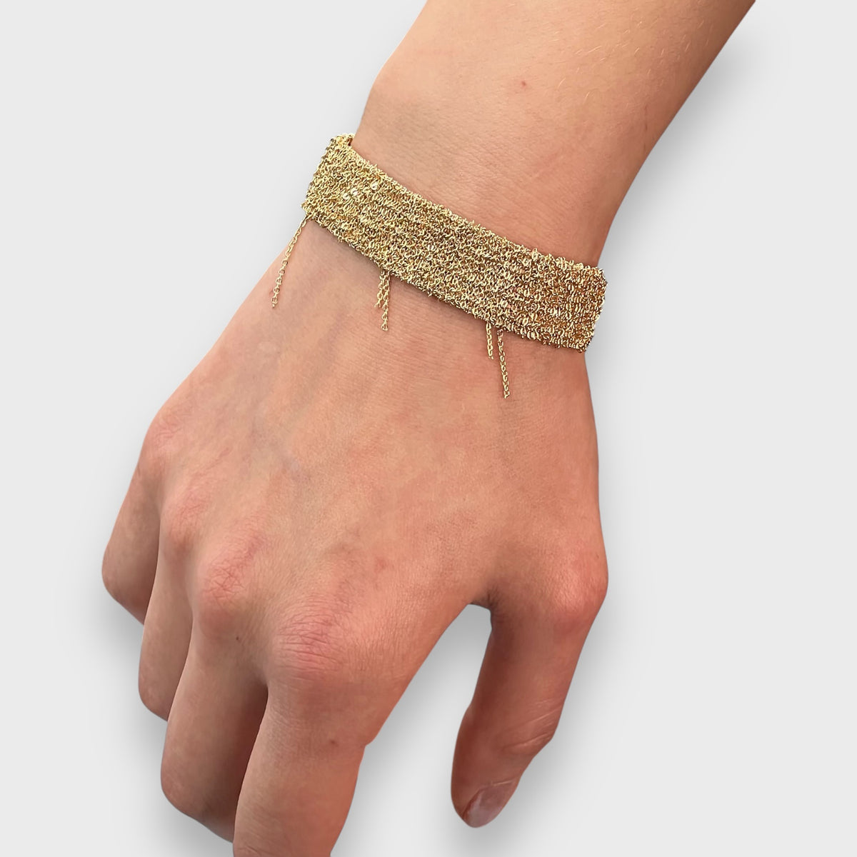 Woven Gold Dokuma Bileklik – L