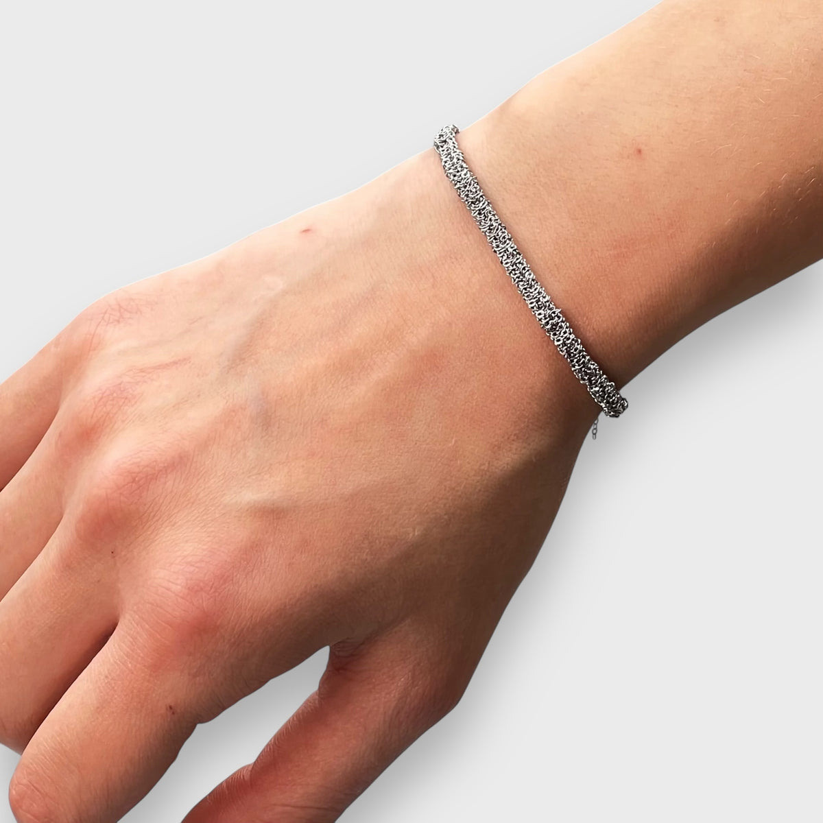Woven Silver Dokuma Bileklik – XS