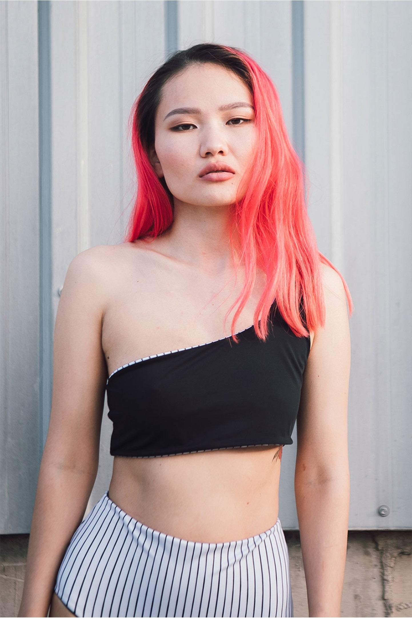 Asia One Shoulder ECONYL® Bikini Üstü Çift Taraflı