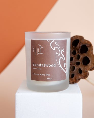 ‘'SANDALWOOD'' Candle (Hindistan Cevizi ve Soya Wax Mum)